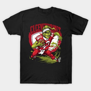 The Grinch Vs Cleveland Indians Logo: Emblematic Face-Off T-Shirt